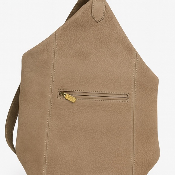 Coach 4944 Pebbled Leather Sling Backpack Taupe, Brass Hardware, Vintage 1990s - Picture 1 of 16